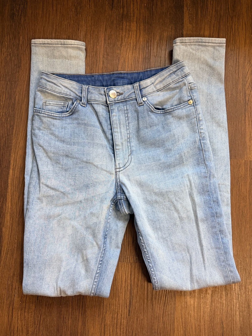 Cheap Monday High Snap Powder Blue Skinny Stretch Denim Jeans